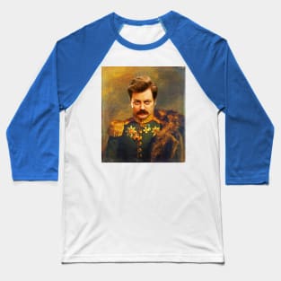 Ron Swanson Old Portrait Painting (Parks and Rec) Baseball T-Shirt